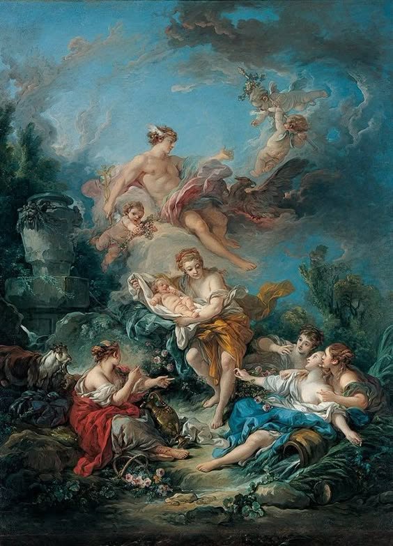 Merkurijus patiki kūdikį nimfoms, Francois Boucher 164-SD