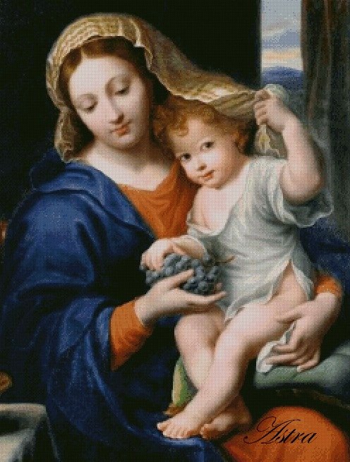 Pierre Mignard The virgin of the grapes fragmentas 51-SD - Image 2